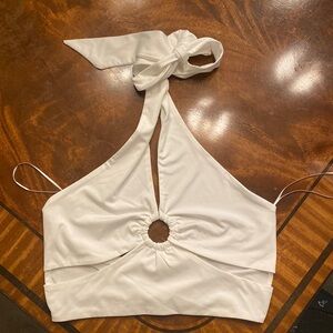 Small princess Polly white cut out top.